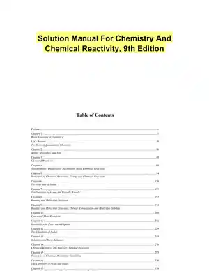 Solution Manual For Chemistry And Chemical Reactivity, 9th Edition