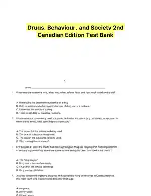 Drugs, Behaviour, and Society 2nd Canadian Edition Test Bank