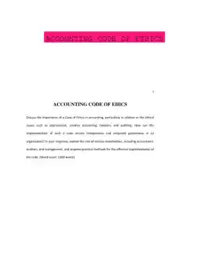 ACCOUNTING CODE OF ETHICS