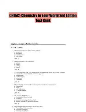 CHEM2: Chemistry in Your World 2nd Edition Test Bank