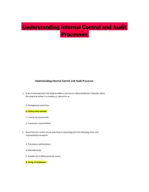 Understanding Internal Control and Audit Processes