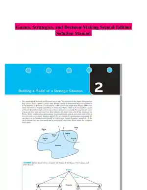 Games, Strategies, and Decision Making Second Edition Solution Manual