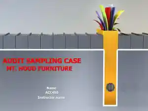AUDIT SAMPLING CASE MT. HOOD FURNITURE - ACC490
