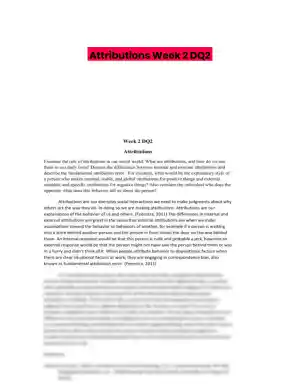 Attributions Week 2 DQ2