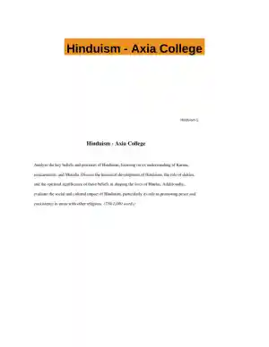 Hinduism - Axia College