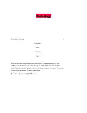 Toxicology