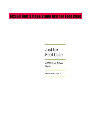 AC503 Unit 3 Case Study Just for Feet Case