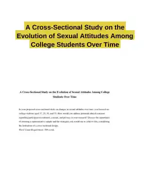 A Cross-Sectional Study on the Evolution of Sexual Attitudes Among College Students Over Time