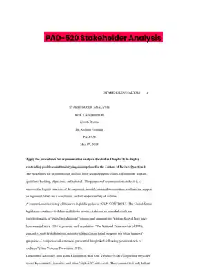 PAD-520 Stakeholder Analysis
