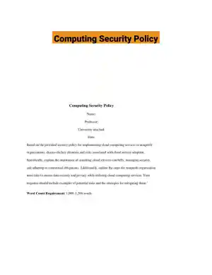 Computing Security Policy
