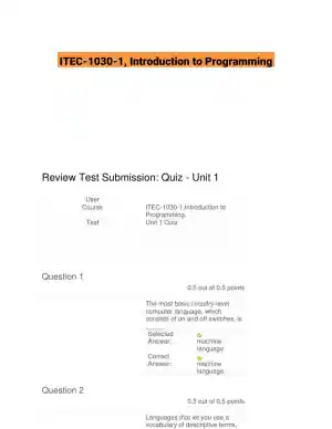 ITEC-1030-1, Introduction to Programming