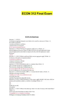 ECON 312 Final Exam