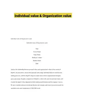 Individual value & Organization value