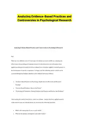 Analyzing Evidence-Based Practices and Controversies in Psychological Research