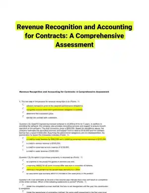 Revenue Recognition and Accounting for Contracts: A Comprehensive Assessment