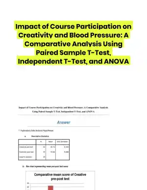Impact of Course Participation on Creativity and Blood Pressure