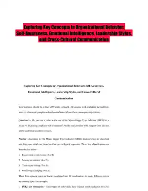 Exploring Key Concepts in Organizational Behavior