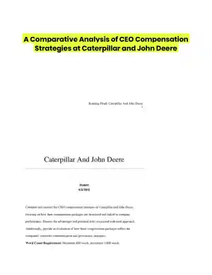 A Comparative Analysis of CEO Compensation Strategies at Caterpillar and John Deere