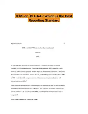 IFRS or US GAAP Which is the Best Reporting Standard