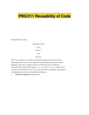 PRG/211 Reusability of Code
