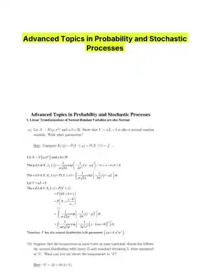 Advanced Topics in Probability and Stochastic Processes