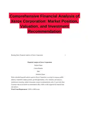 Comprehensive Financial Analysis of Xerox Corporation: Market Position, Valuation, and Investment Recommendation