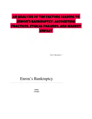 An Analysis of the Factors Leading to Enron's Bankruptcy: Accounting Practices, Ethical Failures, and Market Impact