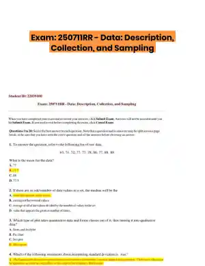 Exam: 250711RR - Data: Description, Collection, and Sampling