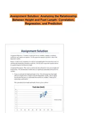 Assignment Solution: Analyzing the Relationship Between Height and Foot Length: Correlation, Regression, and Prediction