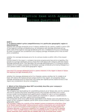Globus Practice Exam with Answers (20 Solved Questions)