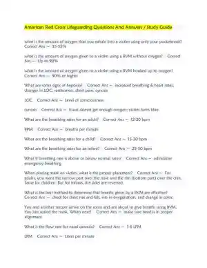 American Red Cross Lifeguarding Practice Exam with Answers (238 Solved Questions)
