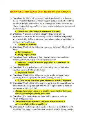 NRNP6665 Clinical Analysis Final Exam With Answers (34 Solved Questions)