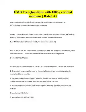 EMD Comprehensive Practice Exam With Answers (74 Solved Questions)
