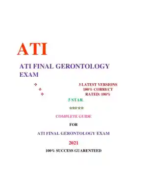 2021 ATI Gerontology Final Exam With Answers (C Solved Questions)