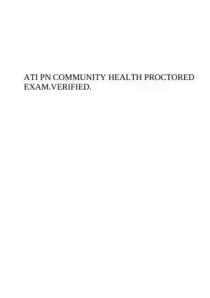 ATI PN Community Health Proctored Exam With Answers (17 Solved Questions)