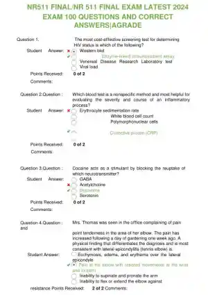 2024 NR511 Clinical Analysis Final Exam With Answers (99 Solved Questions)