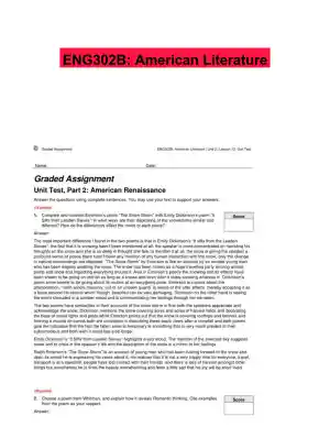 ENG302B: American Literature