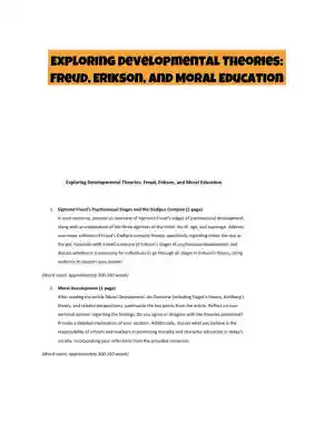 Exploring Developmental Theories: Freud, Erikson, and Moral Education