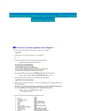 Programming Abstractions in Java, 2017 Edition Solution Manual