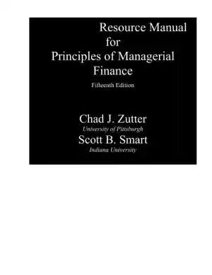 Principles of Managerial Finance, 15th Edition Solution Manual
