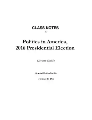 Revision Notes for Politics in America, 11th edition