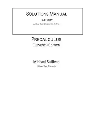 Solution Manual for Precalculus, 11th Edition