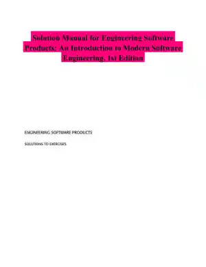 Solution Manual for Engineering Software Products: An Introduction to Modern Software Engineering, 1st Edition