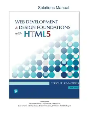 Solution Manual For Web Development and Design Foundations with HTML5, 10th Edition