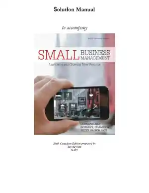 Small Business Management, Sixth Canadian Edition Solution Manual