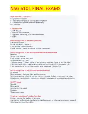 NSG6101 Medical Ethics Final Exam With Answers (56 Solved Questions)