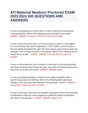 2023-2024 ATI RN Proctored Exam with Answers (404 Solved Questions)