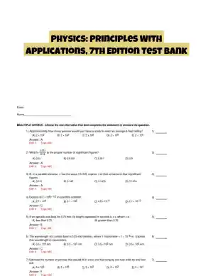 Physics: Principles With Applications, 7th Edition Test Bank