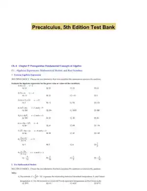 Precalculus, 5th Edition Test Bank