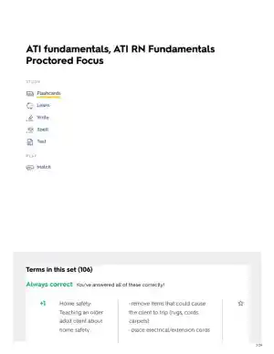 ATI RN Fundamental Proctored Exam With Answers (103 Solved Questions)